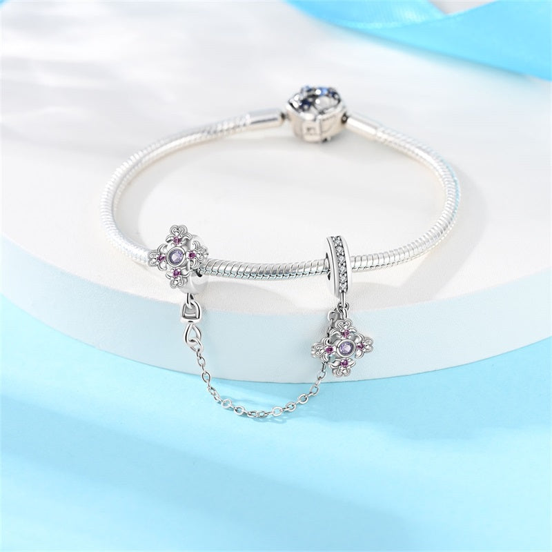 Cadena de Seguridad Cruz Morada