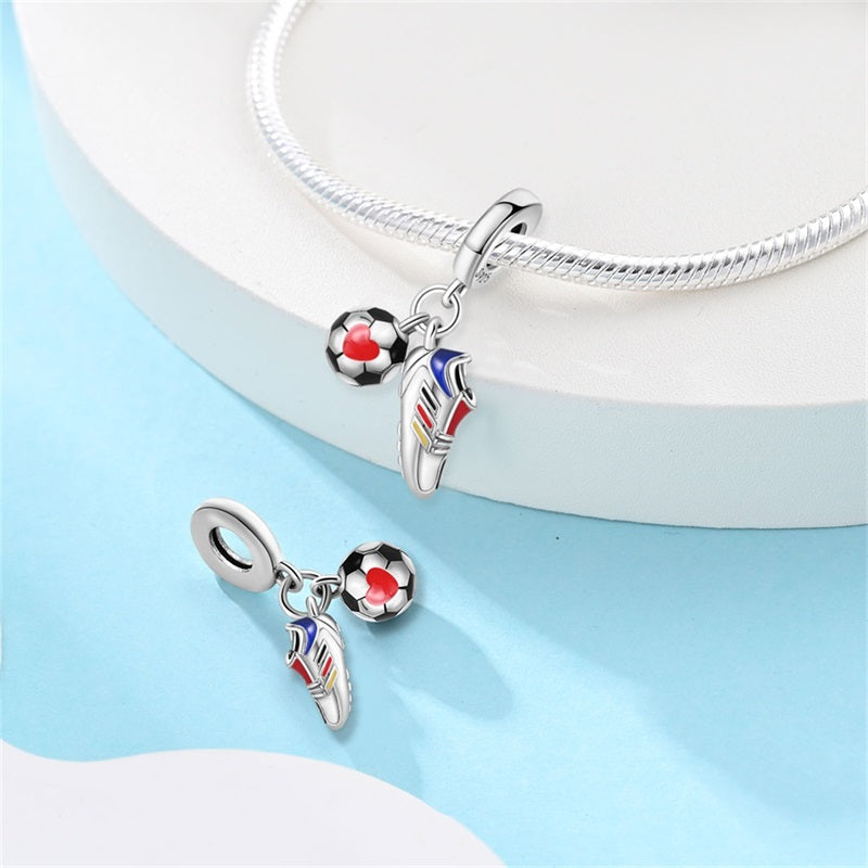 Charm Balón de Fútbol y Tenis "Amor al Fútbol"