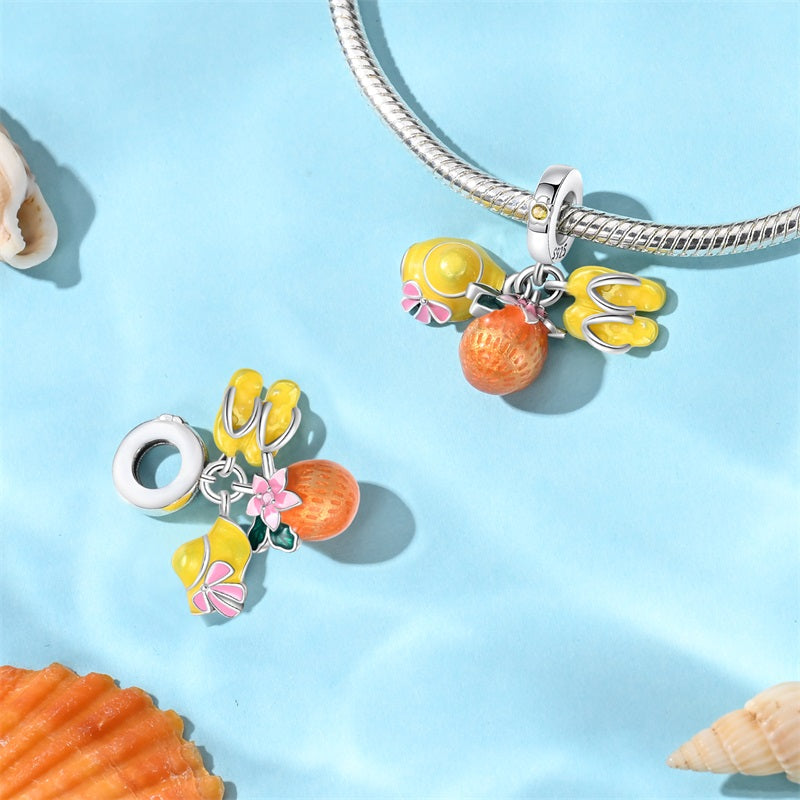 Charm Sombrero, Piña Colada y Sandalias