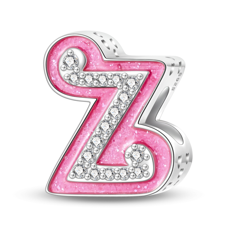 Charm Letras del Alfabeto Rosa