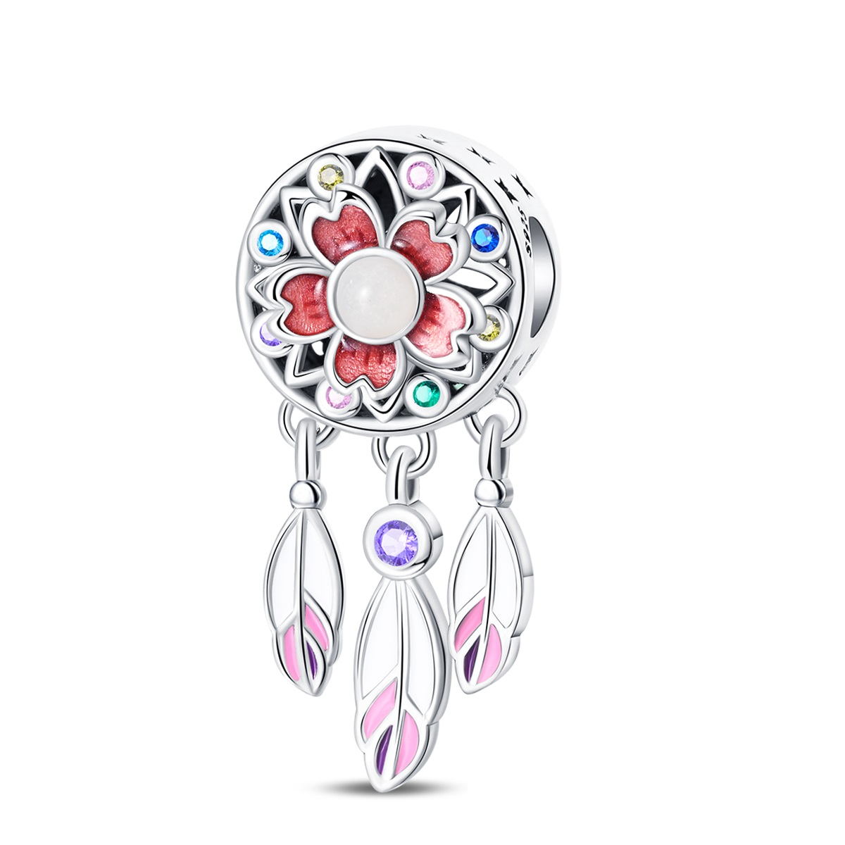 Charm Atrapasueños Flor Roja