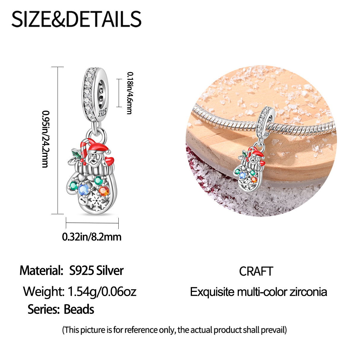 Charm Guante de Navidad