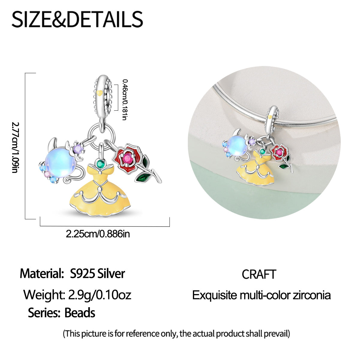 Charm Princesa de la Rosa Encantada