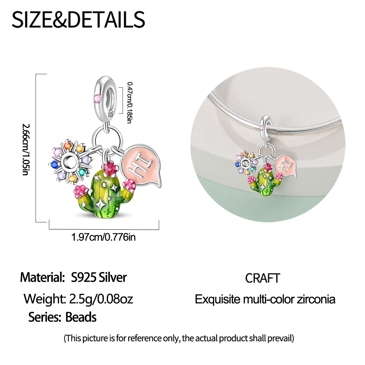 Charm Colgante Cactus