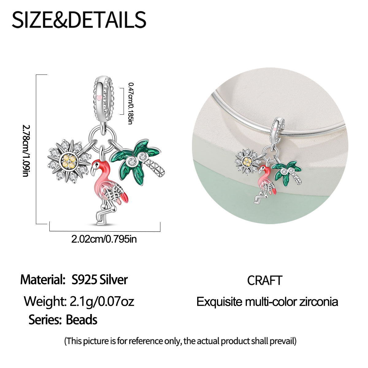 Charm Flamingo & Palmera