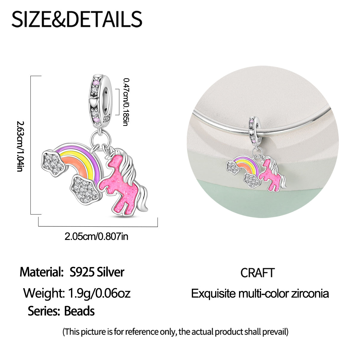 Charm Unicornio $ Arcoíris