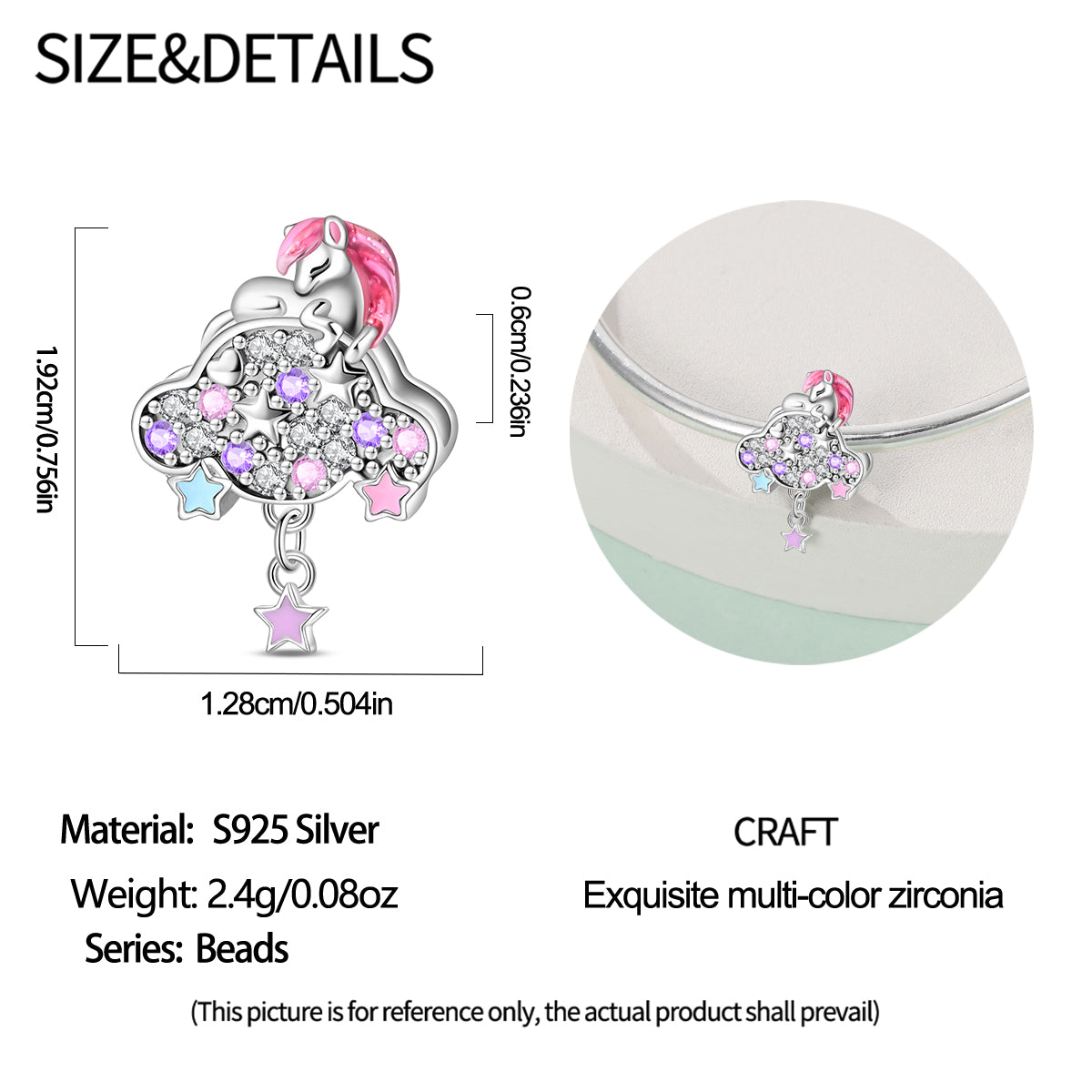 Charm Unicornio En La Nube