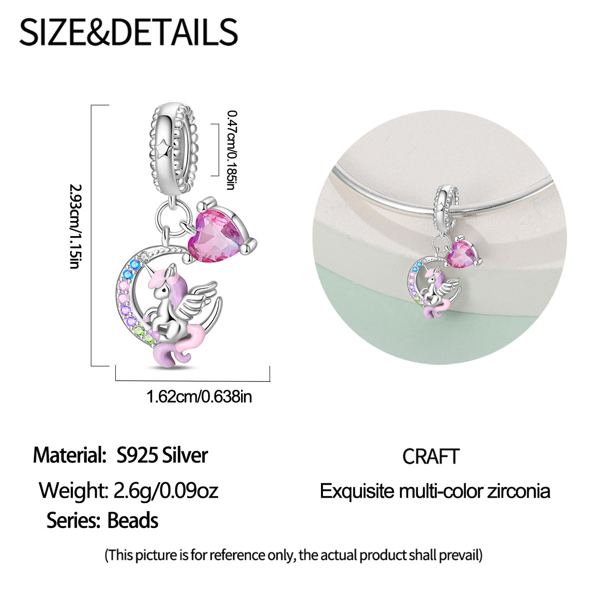 Charm Unicornio En La Luna