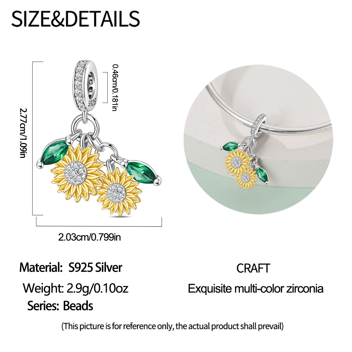 Charm Flores De Girasol