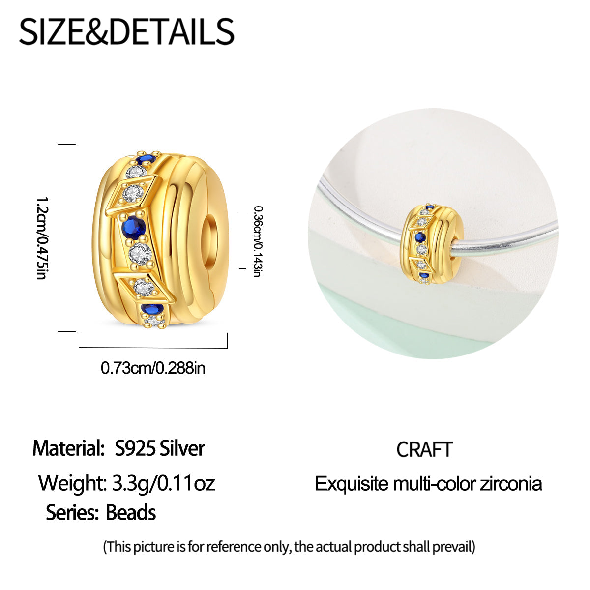 Clip Dorado Con Brillos