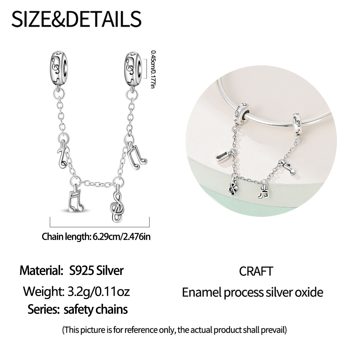 Cadena De Seguridad Notas Musicales