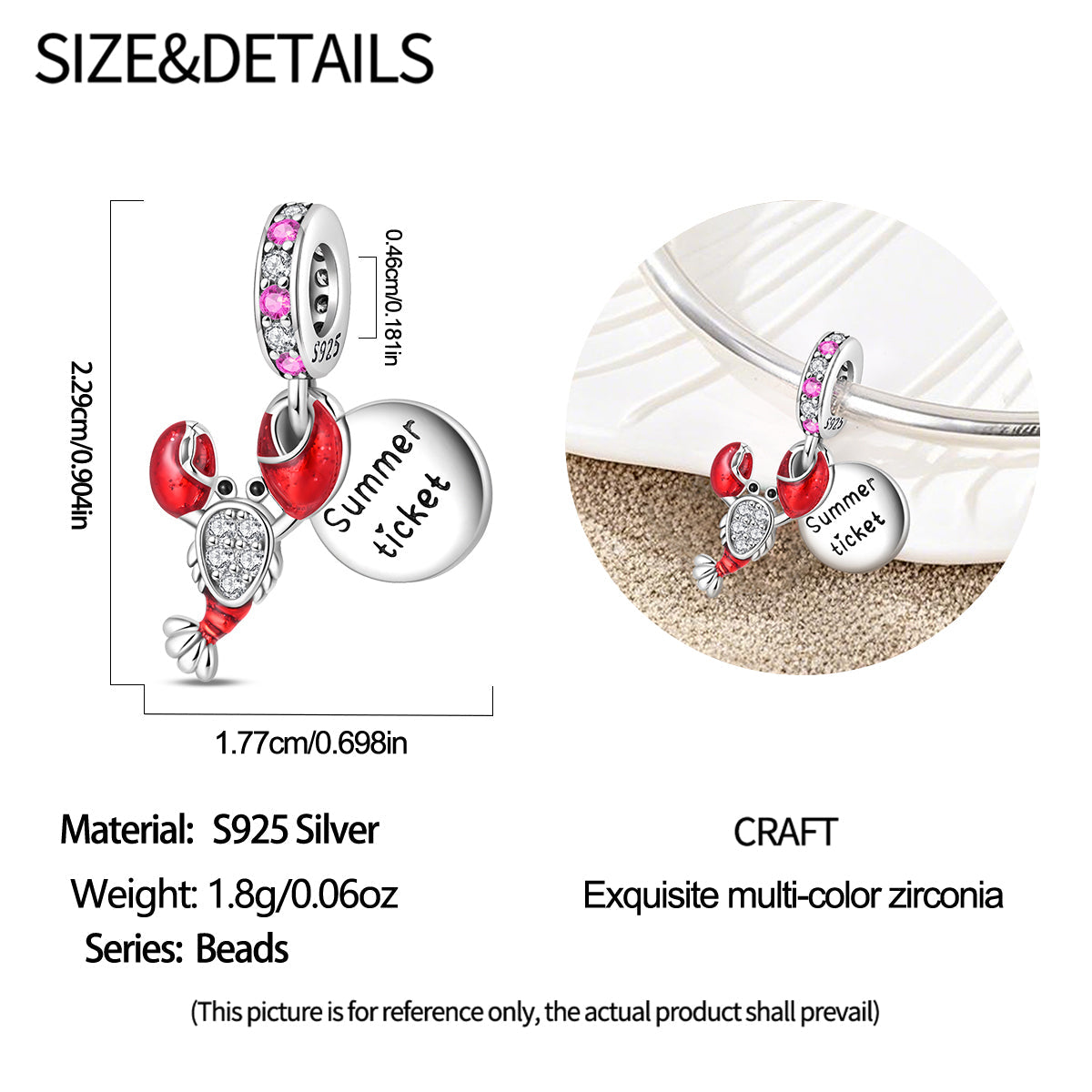 Charm Langosta "Summer Ticket"