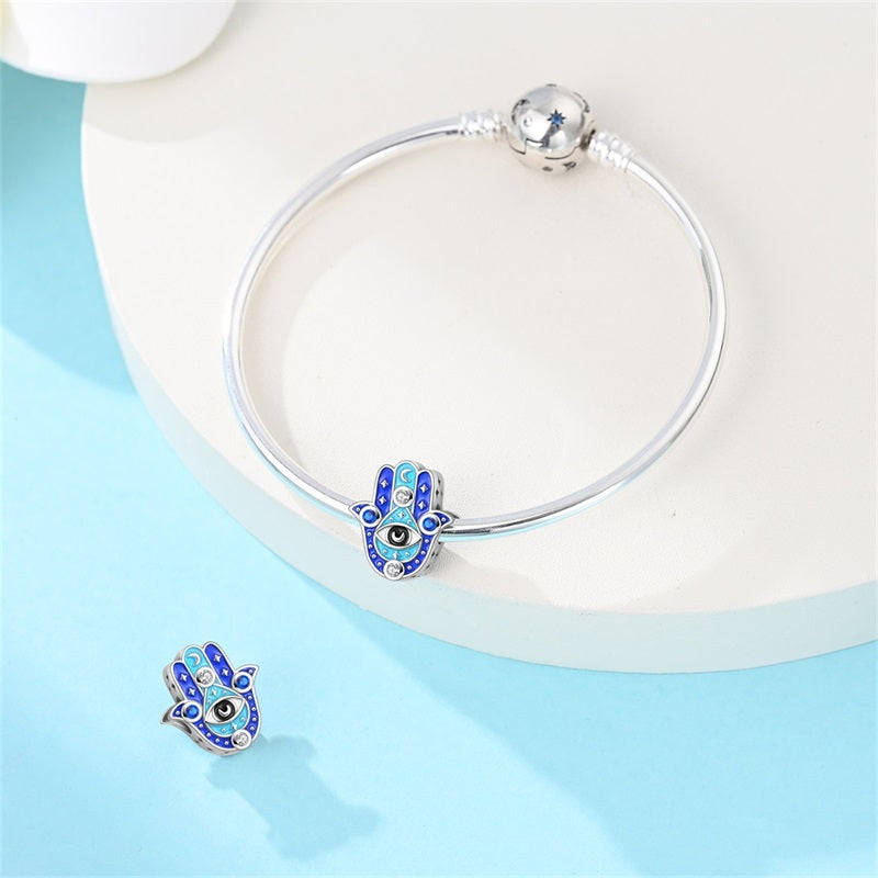 Charm La Mano de Fátima Azul