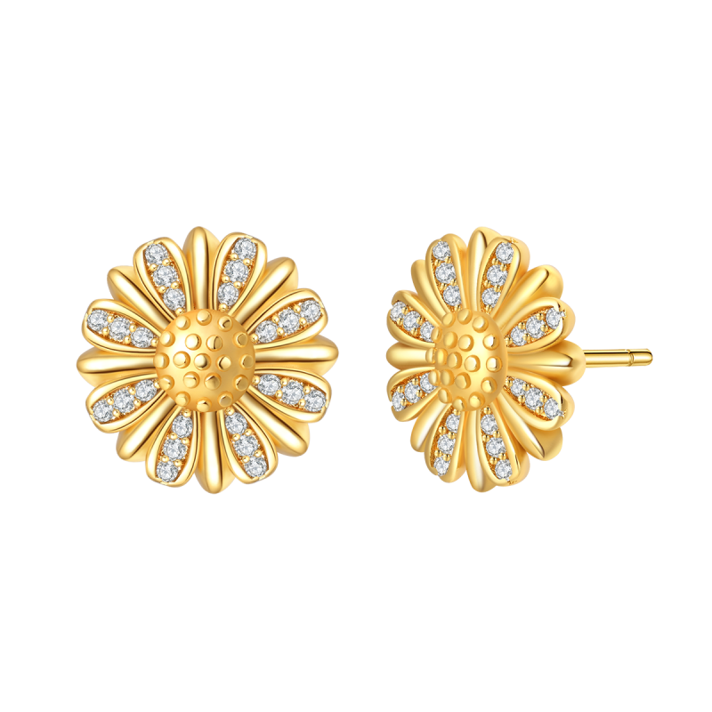 Aretes Margaritas Doradas