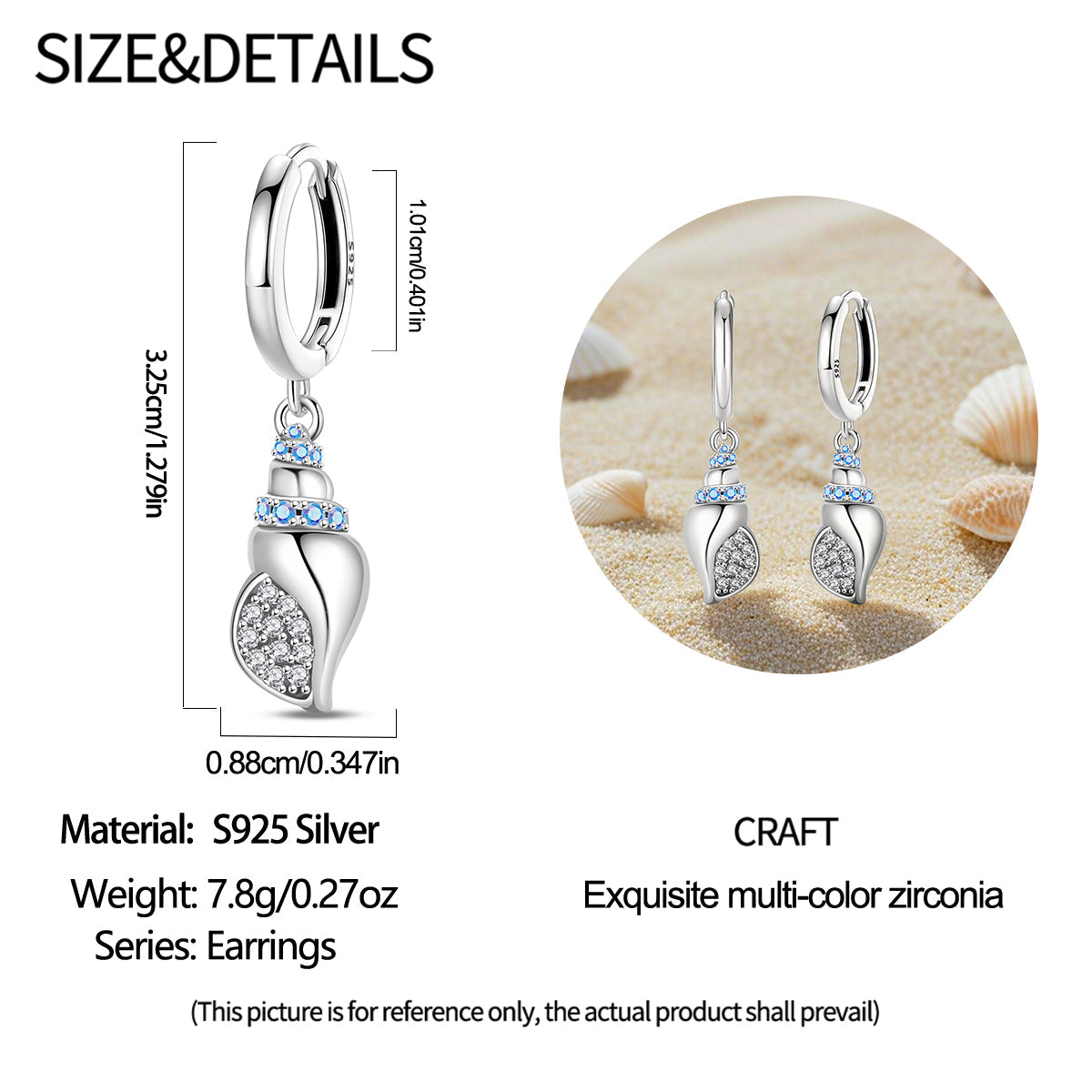 Aretes Caracoles Marinos