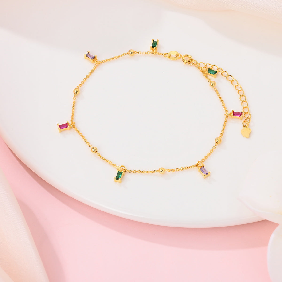 Tobillera Piedras Multicolor