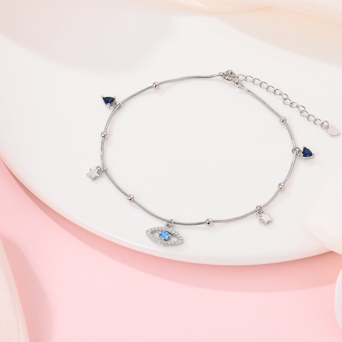 Tobillera Colgantes Azules