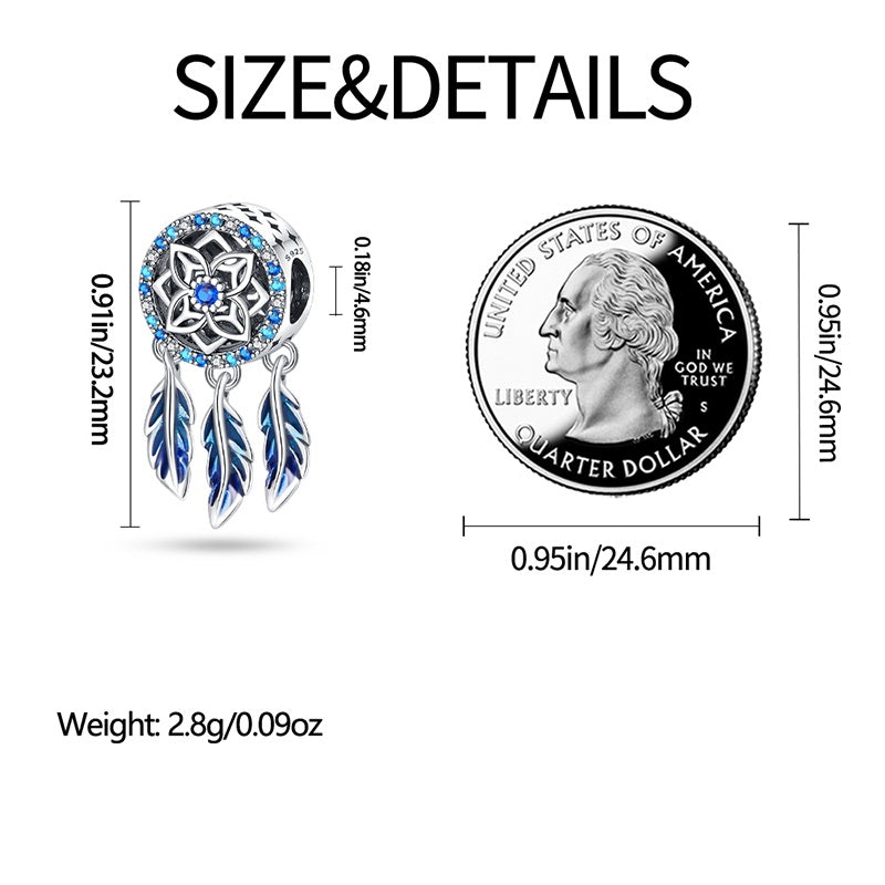 Charm Atrapasueños Mantra Azul