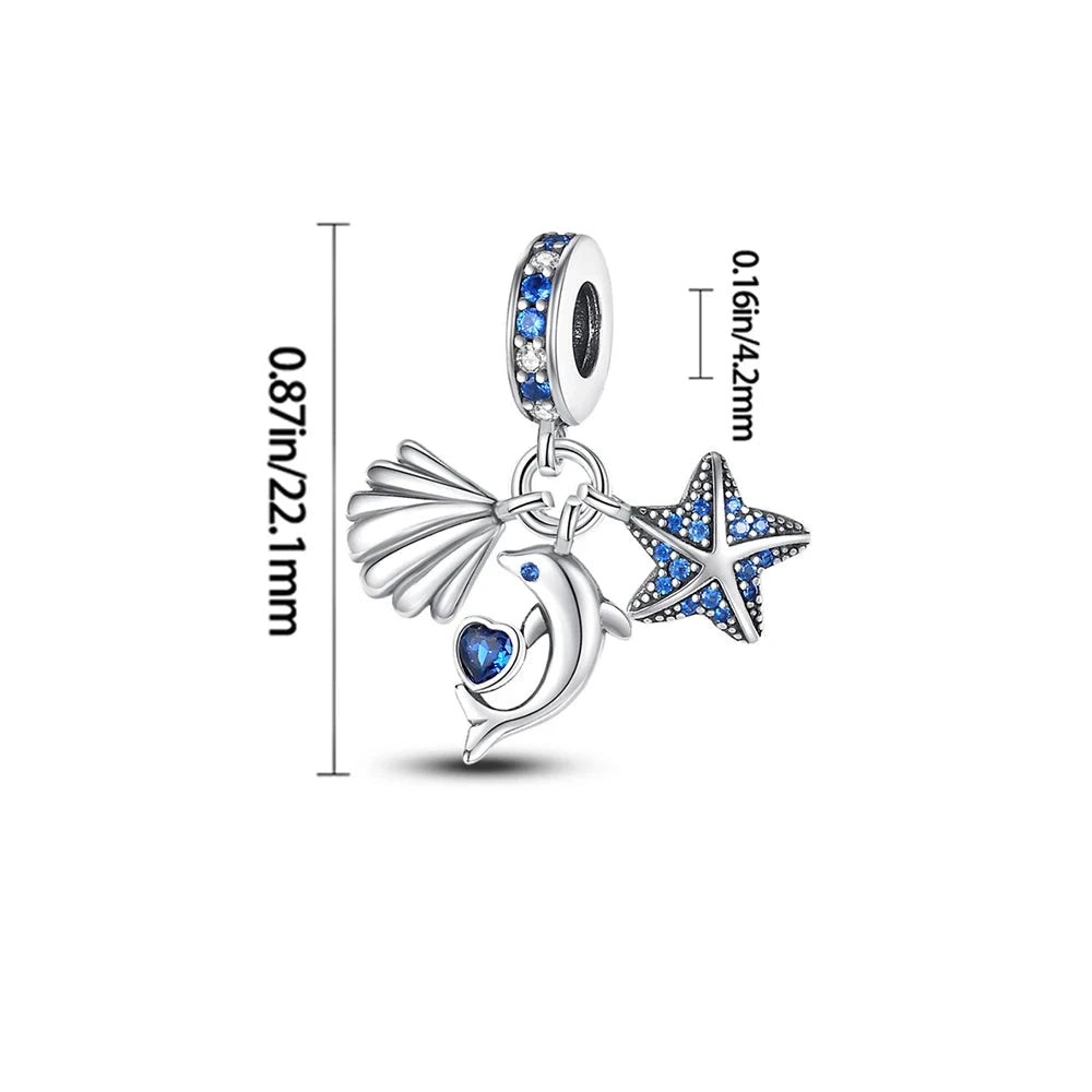 Charm Concha de Mar, Delfin & Estrella de Mar