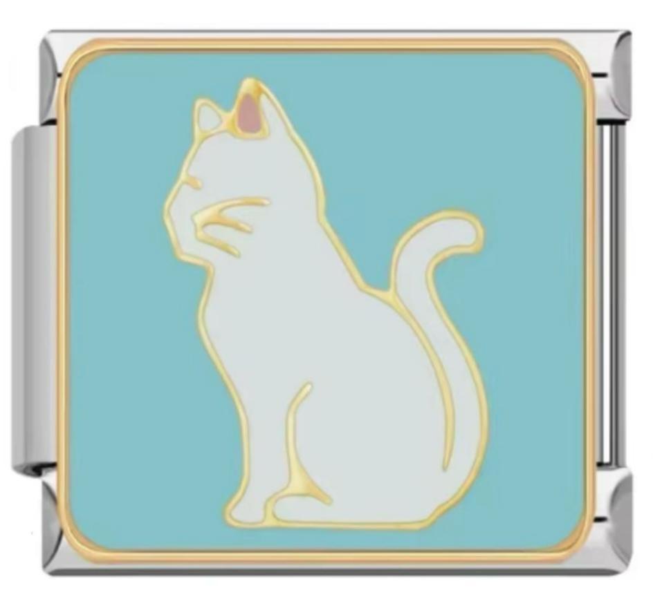 Charm Italiano Gatito Blanco