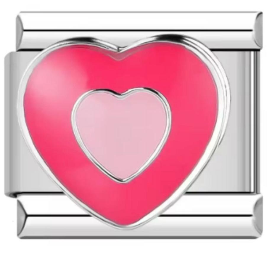 Charm Italiano Corazon Rosa