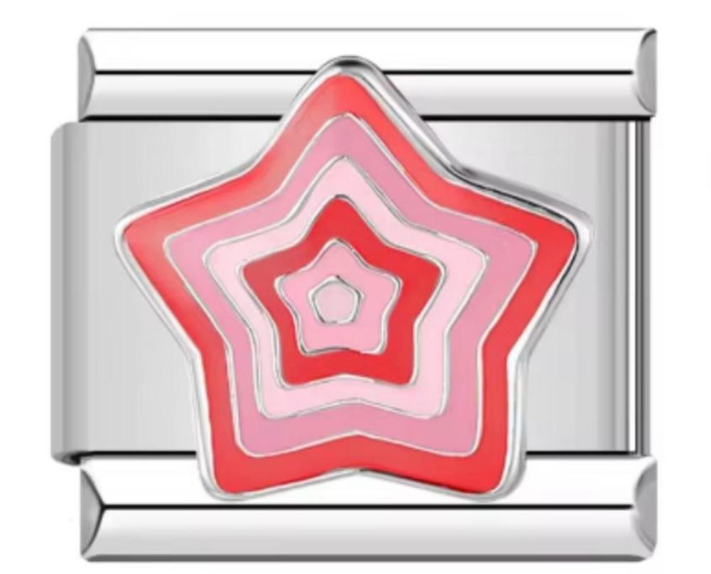 Charm Italiano Estrella Multicolor Roja