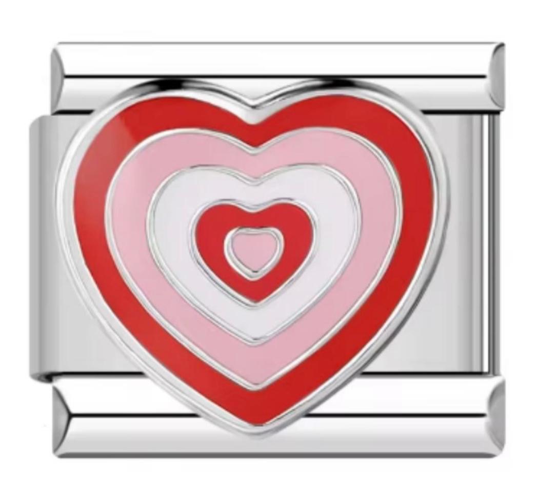 Charm Italiano Corazón Multicolor Rojo