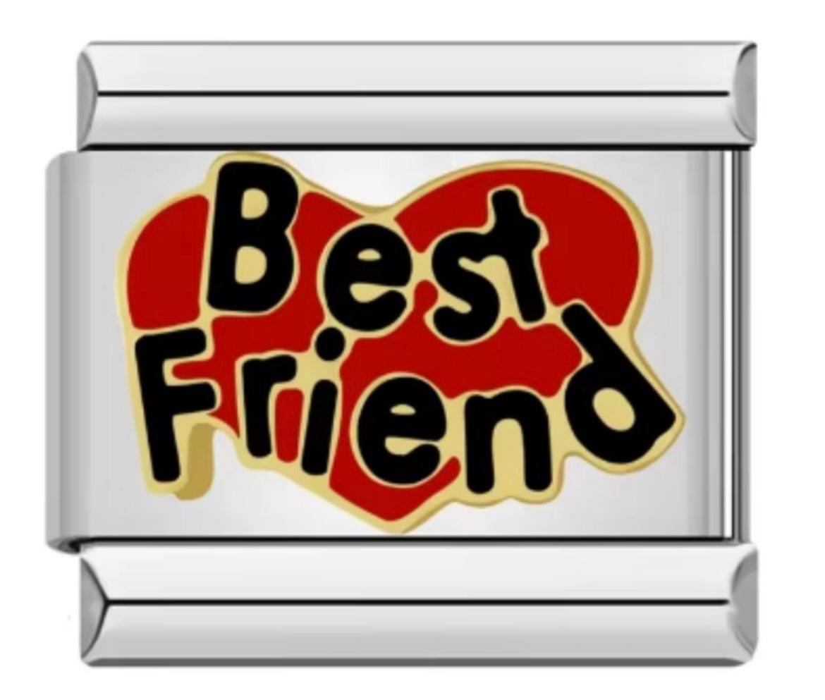 Charm Italiano Corazon Rojo Best Friend