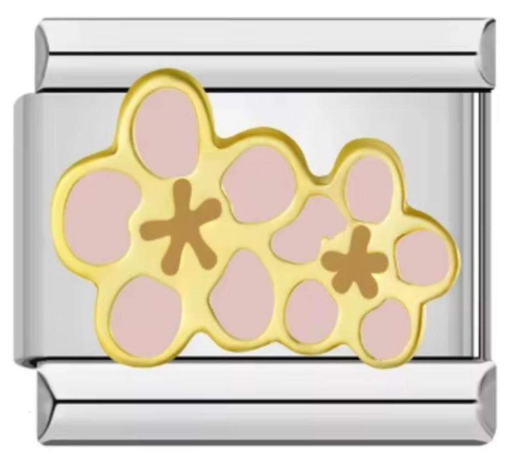 Charm Italiano Duo de Flores Rosa