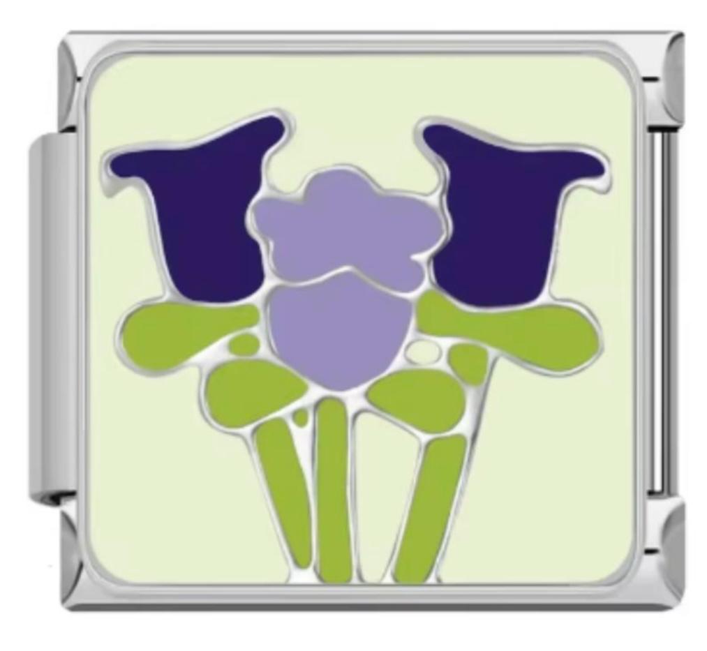 Charm Italiano Flores Moradas