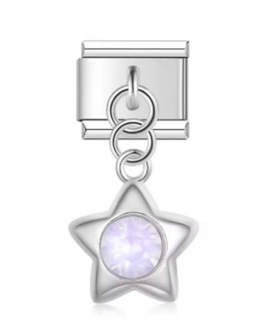 Charm Italiano Plateado Rosa