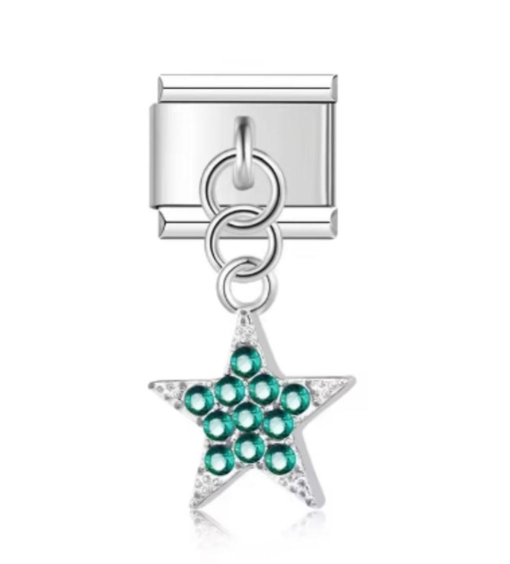 Charm Italiano Estrella Diamantada Verde
