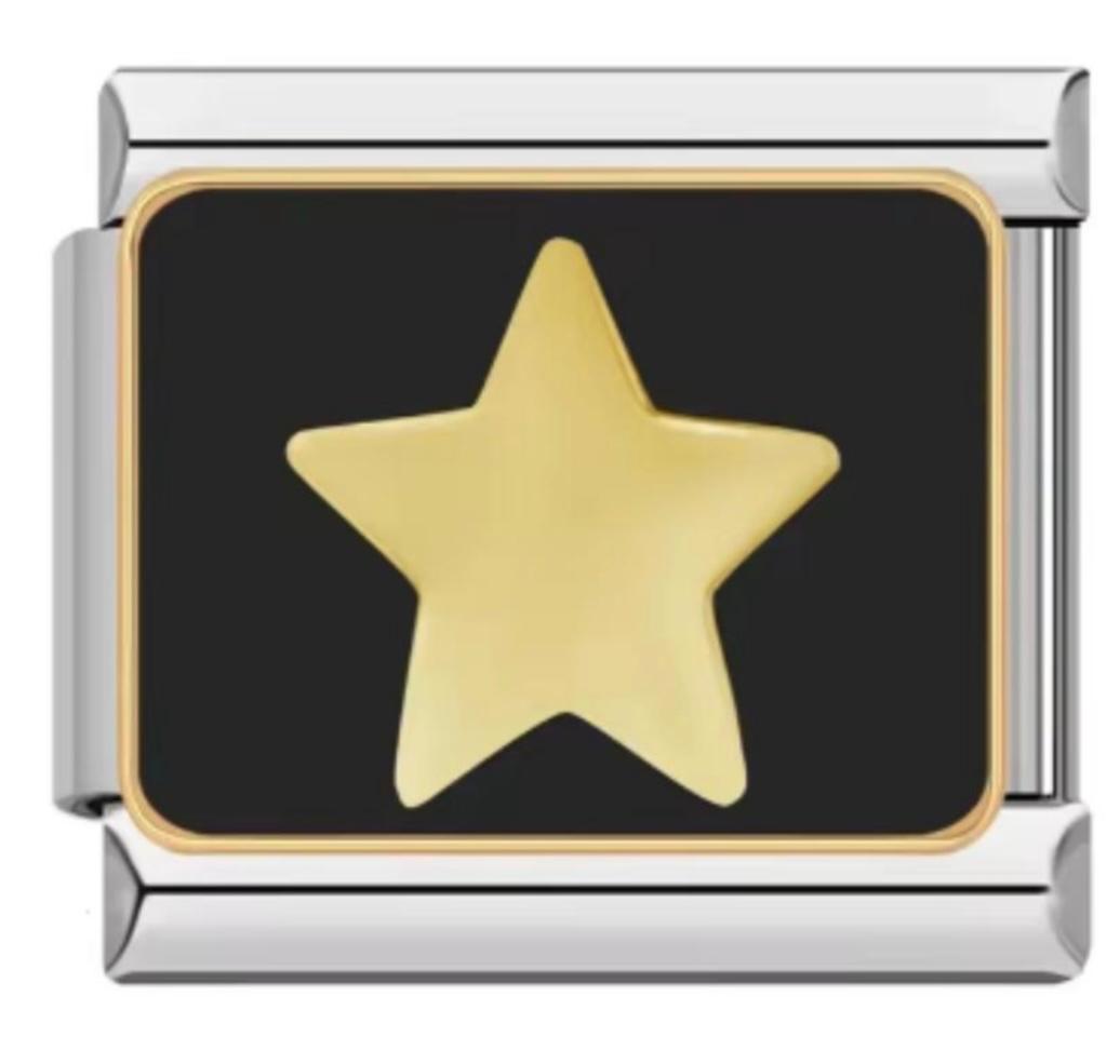 Charm Italiano Negro & Estrella