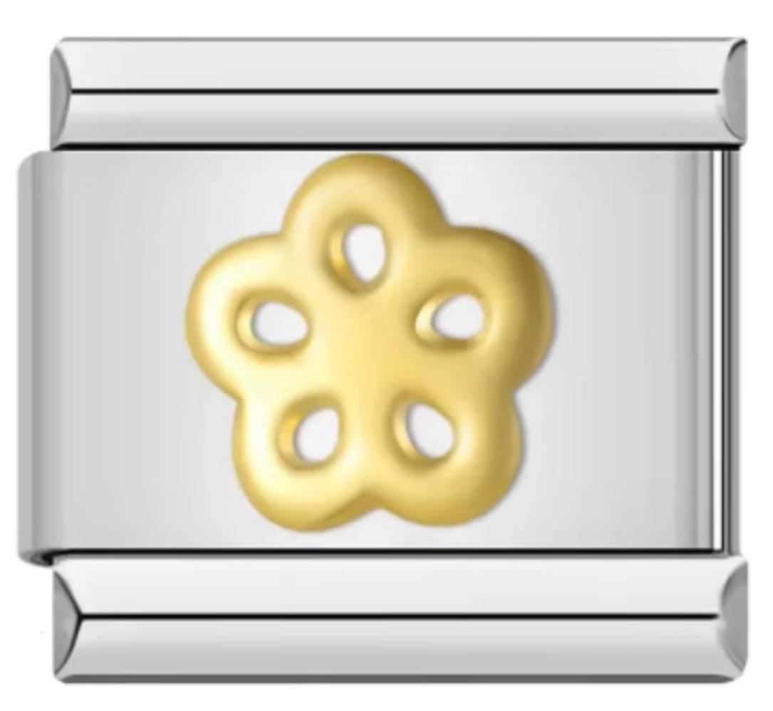 Charm Italiano Flor Borde Dorado