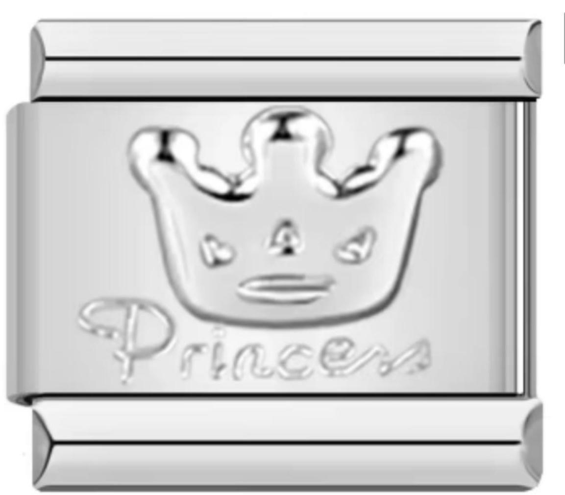 Charm Italiano Plateado Princess