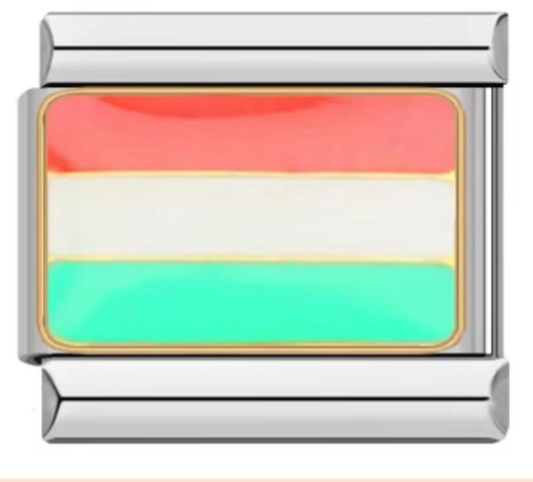 Charm Italiano Bandera De Hungria