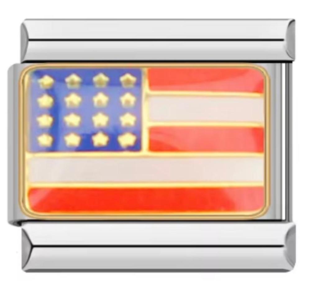 Charm Italiano Bandera De USA