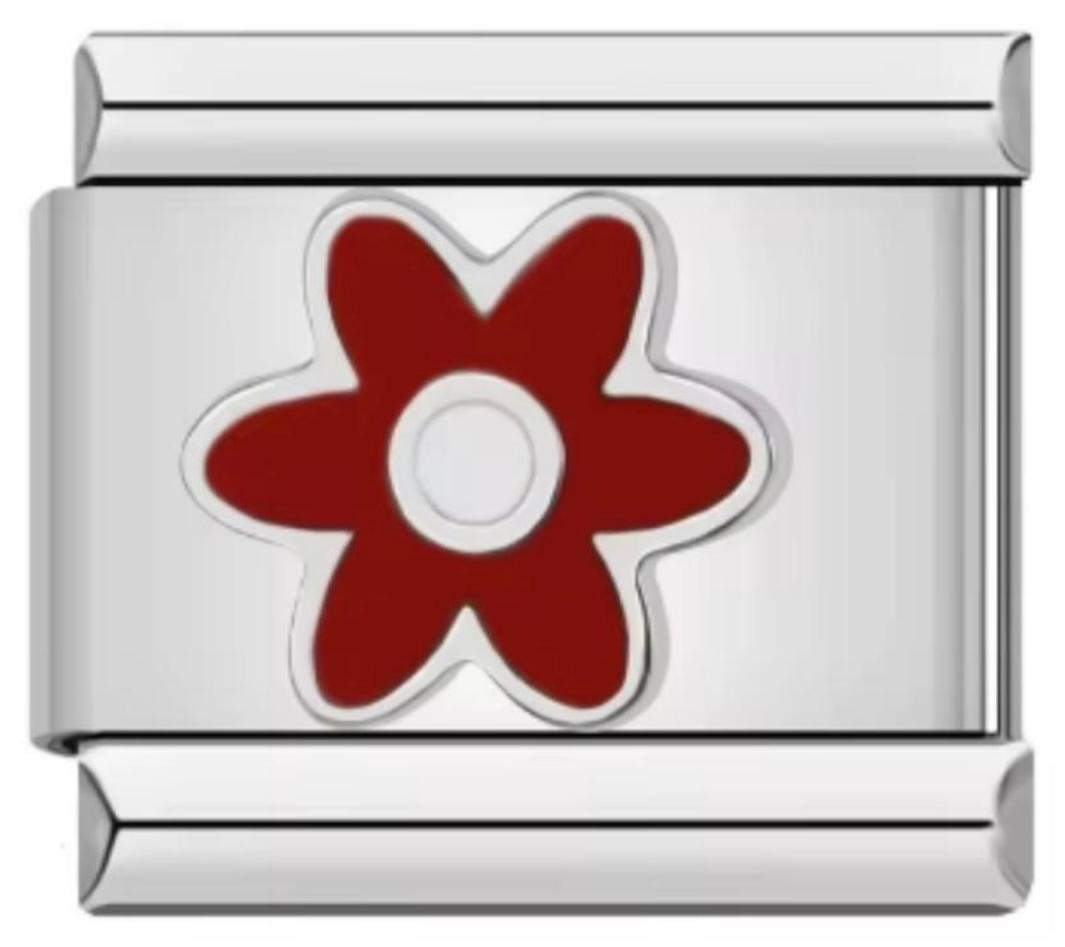 Charm Italiano Flor Color Roja