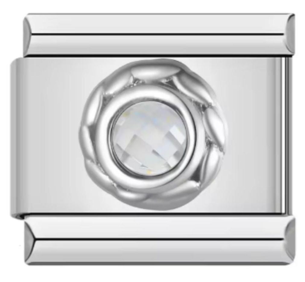 Charm Italiano Piedra Plateada