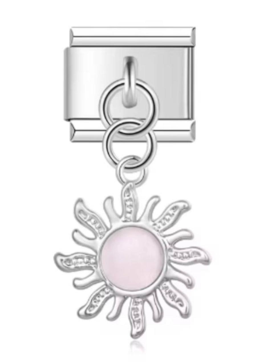 Charm Italiano Sol Colgante Rosa