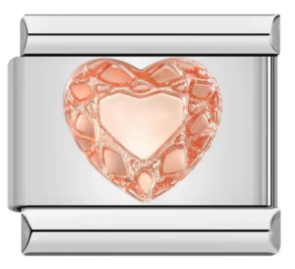 Charm Italiano Corazón Rose Gold