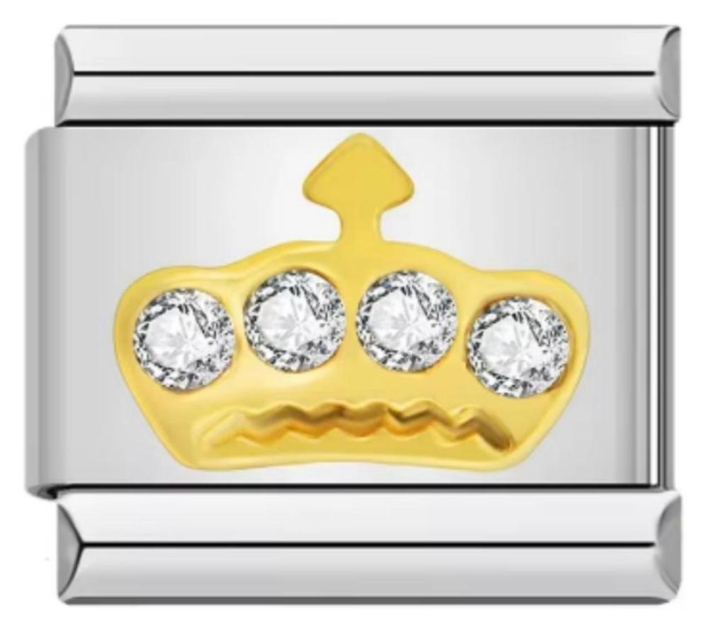 Charm Italiano Plateado Corona