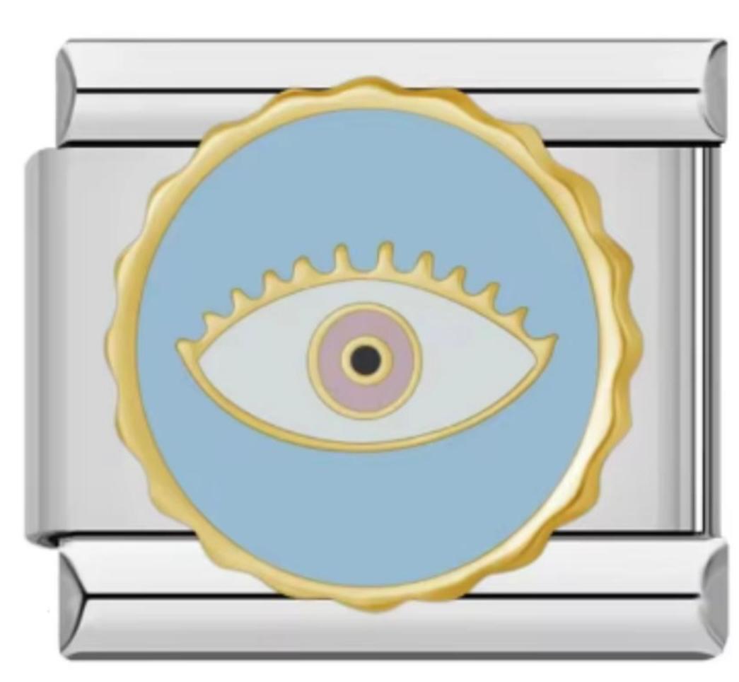 Charm Italiano Ojo de Horus Circular Azul