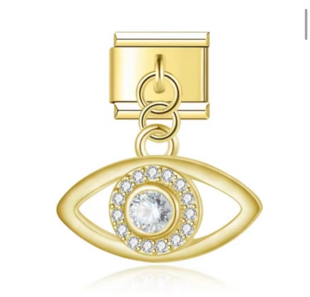 Charm Italiano Colgante Ojo de Horus Dorado