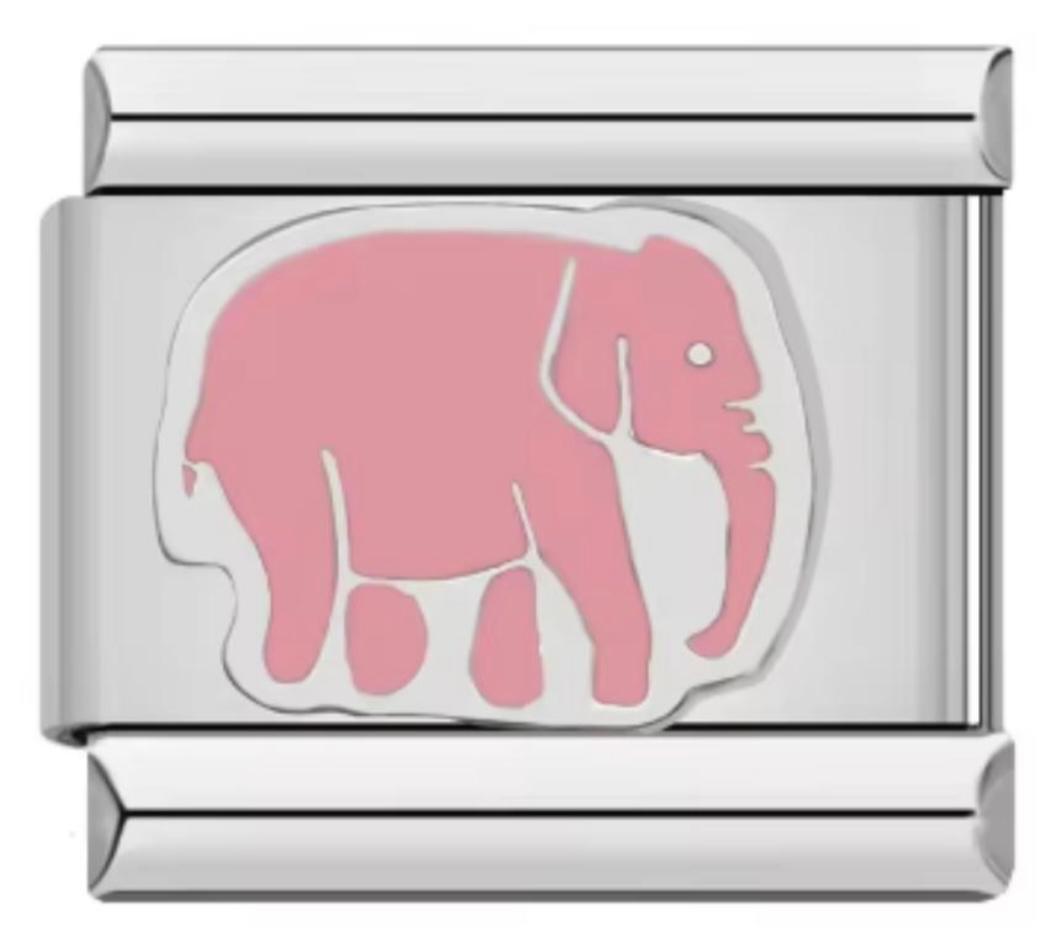Charm Italiano Elefante Rosa