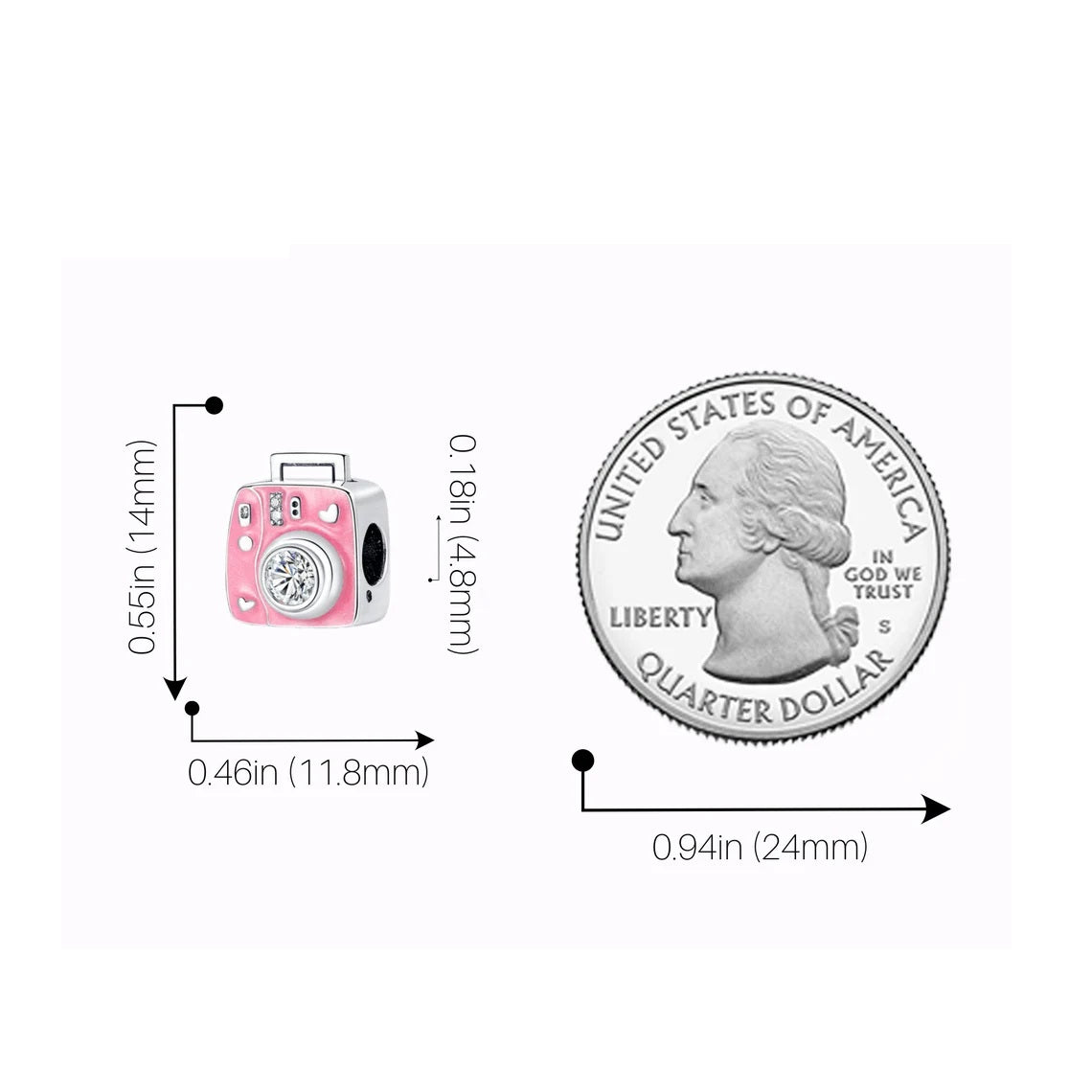 Charm de Camara Rosa