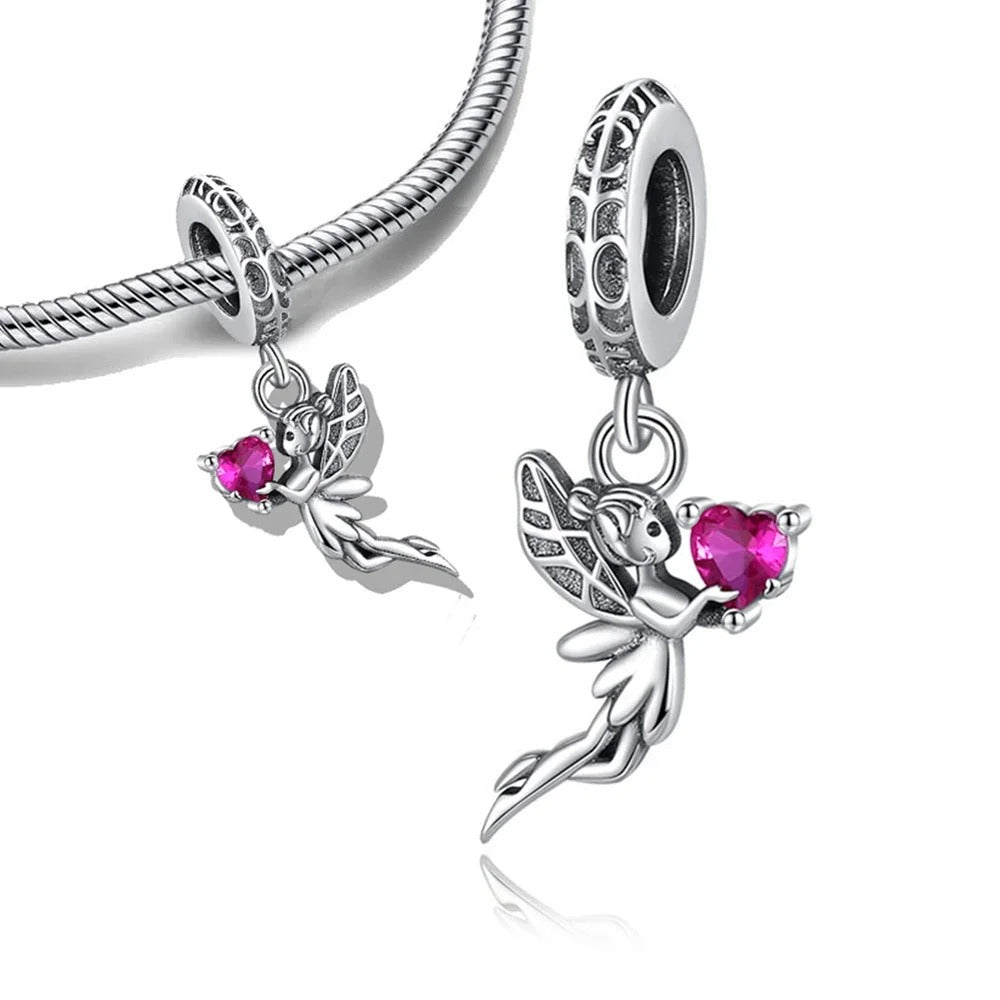 Charm Hada y Corazón Rosa