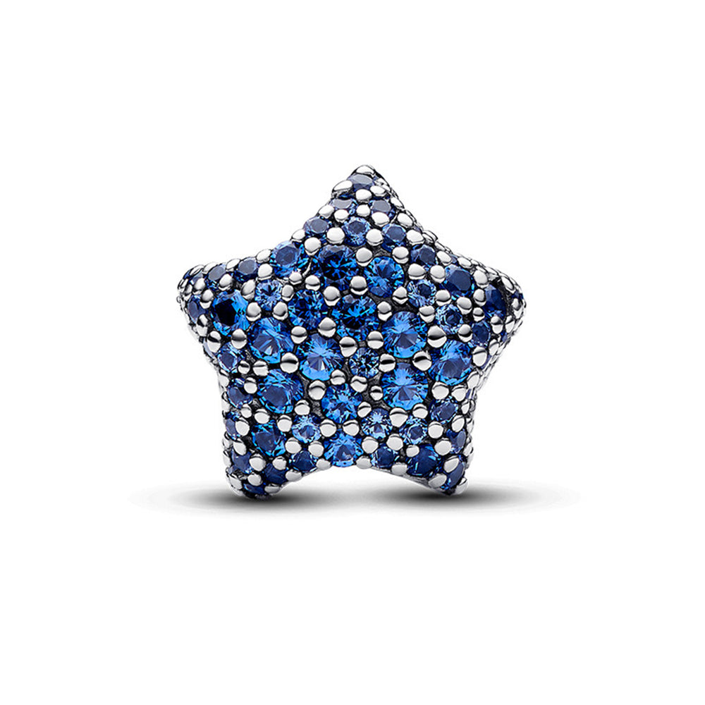 Charm Estrella Diamantada Azul