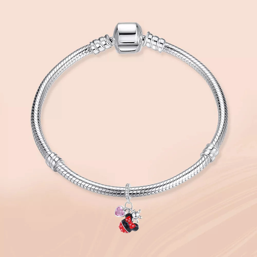 Charm Corazón Rosa y Ratoncita