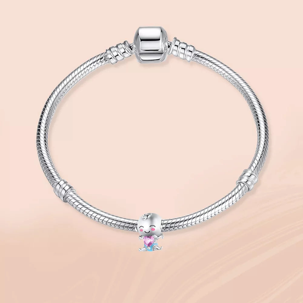 Charm Bebé y Corazón Rosa
